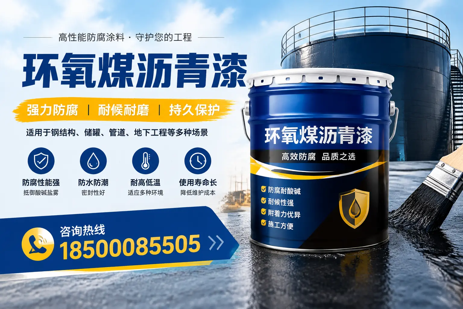 环氧煤沥青漆在工业中的应用，绥化企业的选择
